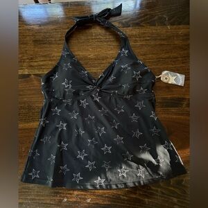 Converse black star tankini swim top